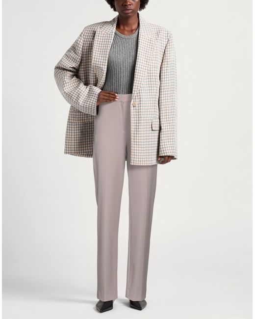 Antonelli Gray Taupe Pants Polyester, Virgin Wool, Elastane
