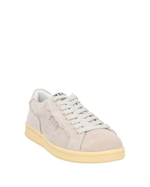 MSGM White Sneakers Leather