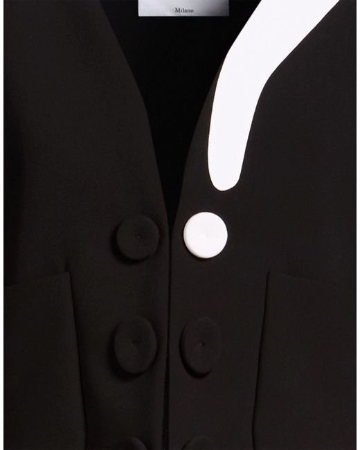 Moschino Black Jacket Polyester, Elastane