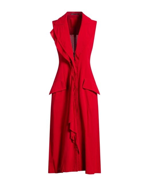 Yohji Yamamoto Red Midi Dress