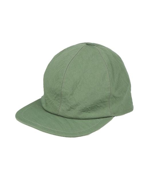 Fabiana Filippi Green Military Hat Cotton, Metallic Fiber