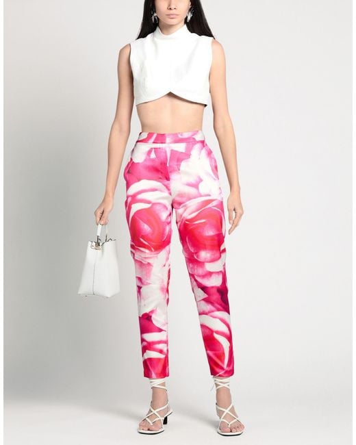 Camilla Pink Fuchsia Pants Polyester, Elastane