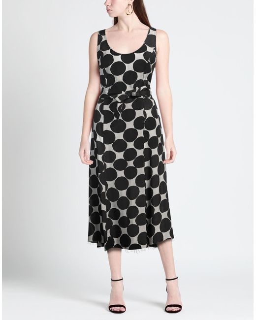 Masnada Black Midi-Kleid