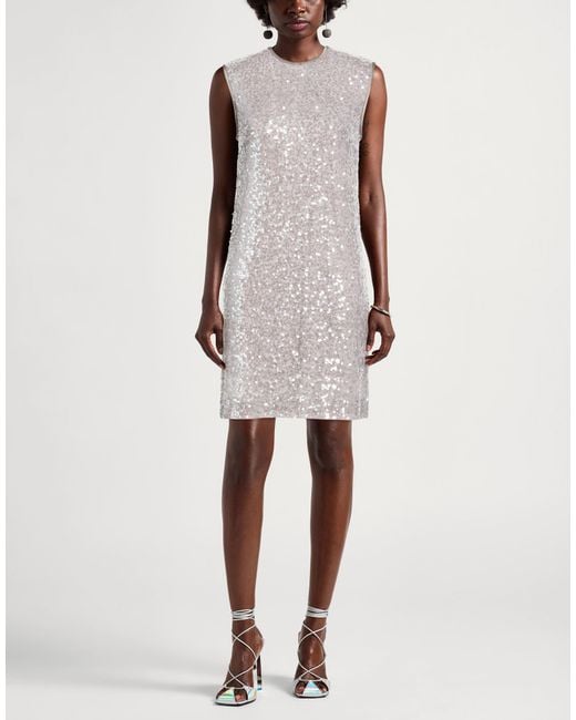 Ottod'Ame Gray Mini Dress Polyester, Elastane, Viscose