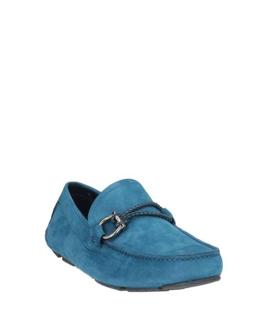 Ferragamo Blue Loafers Calfskin for men