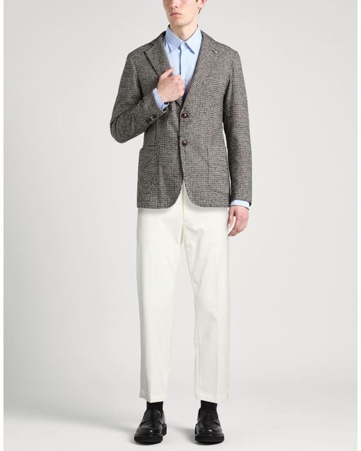 Paolo Pecora White Pants Cotton, Elastane for men