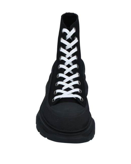 McQueen Black Ankle Boots for men