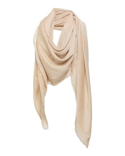 Ferragamo Natural Scarf Cashmere, Cotton