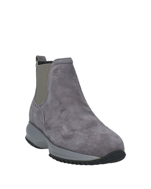 Hogan Gray Ankle Boots