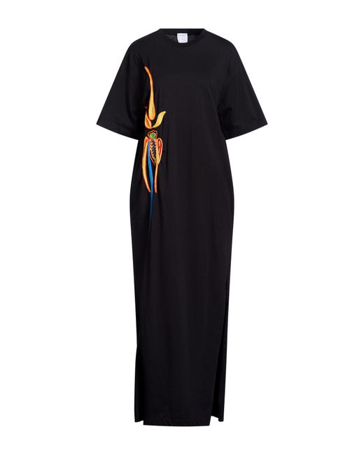 Stella Jean Black Maxi Dress Cotton