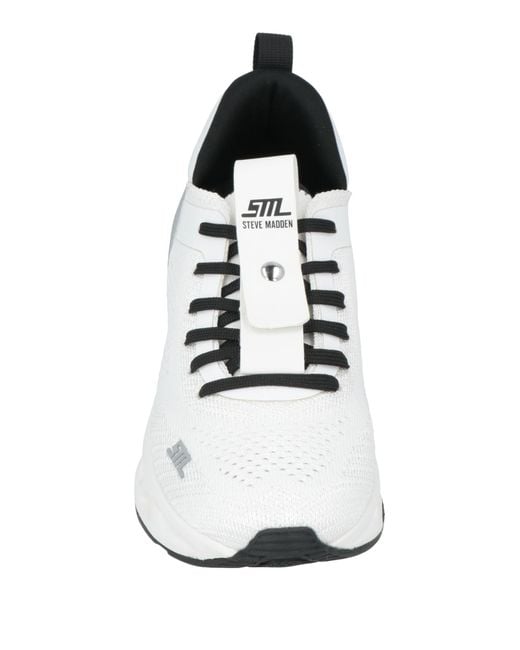 Steve Madden White Surge 1 Micro-knit Fabric Low-top Trainers
