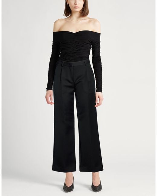 Lardini Black Pants Wool, Viscose