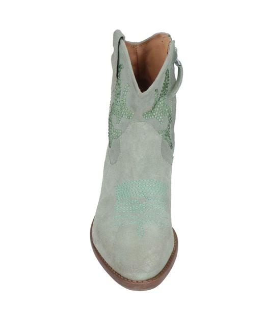Divine Follie Green Ankle Boots