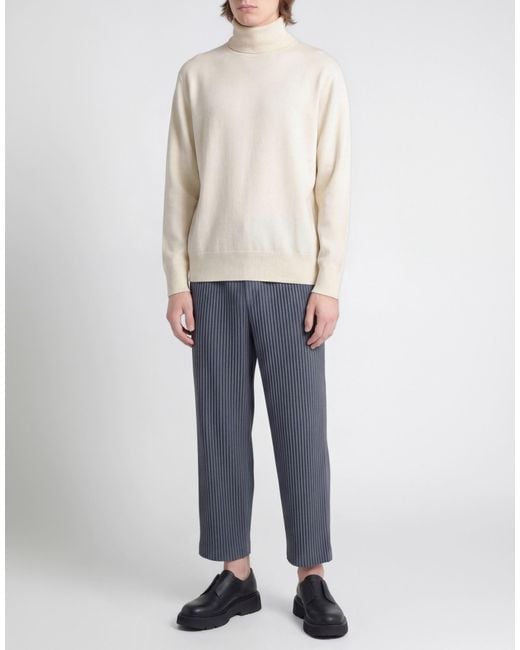 Issey Miyake White Ivory Turtleneck Wool for men