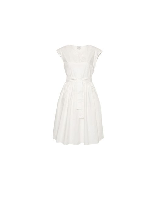 Woolrich White Midi-Kleid