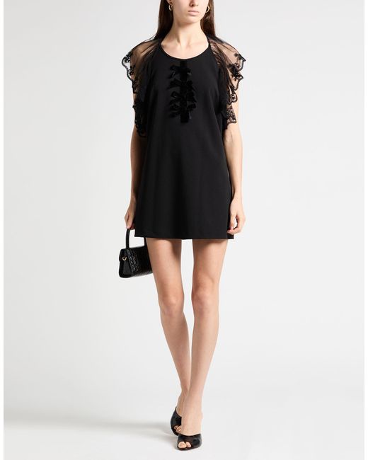 GAUDI Black Mini Dress Polyester, Elastane