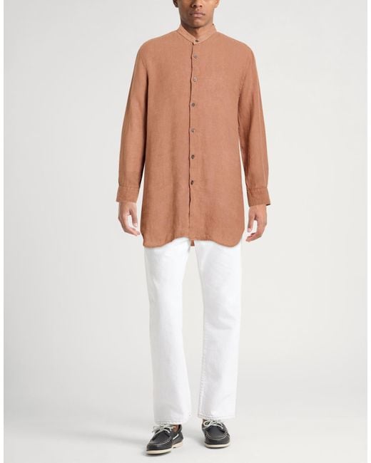 120% Lino Brown Shirts for men