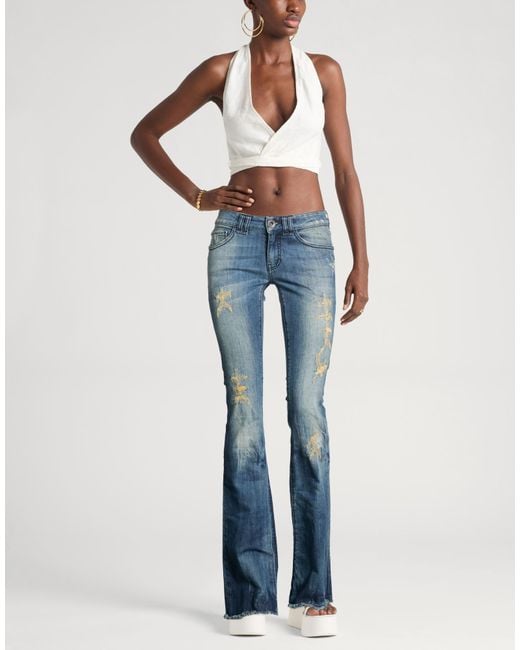 Plein Sud Blue Jeans Cotton, Elastane
