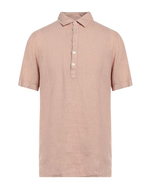 Grey Daniele Alessandrini Pink Polo Shirt for men