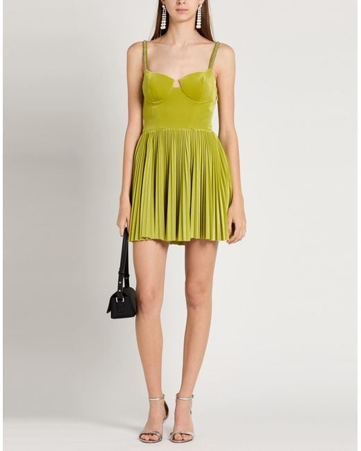Elisabetta Franchi Green Mini Dress Polyester, Elastane, Polyamide