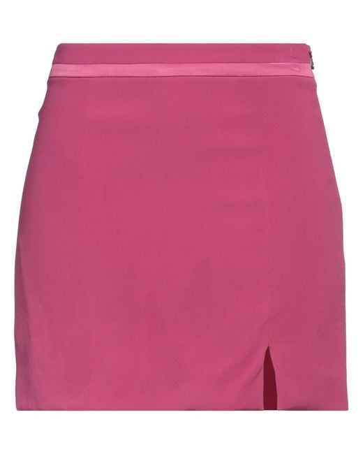 Patrizia Pepe Pink Fuchsia Mini Skirt Viscose, Elastane
