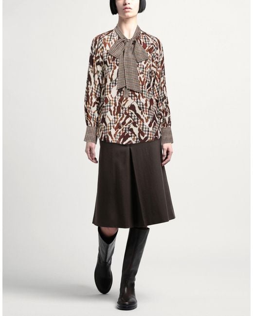 Pierre Louis Mascia Brown Top Silk