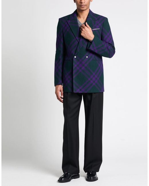 Burberry Blue Coat Virgin Wool for men