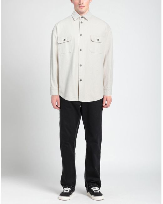 424 White Denim Shirt for men