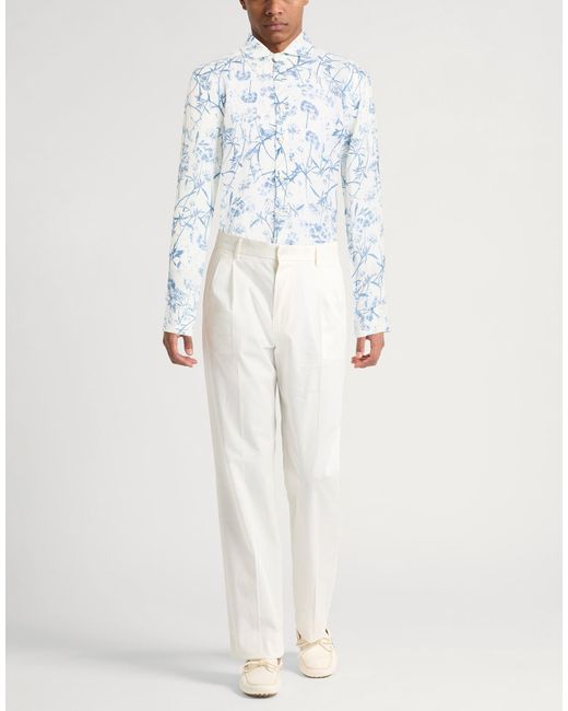 120% Lino Blue Shirt Linen for men