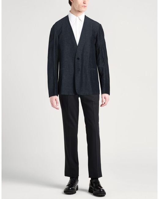 Grifoni Blue Blazer Linen, Cotton for men