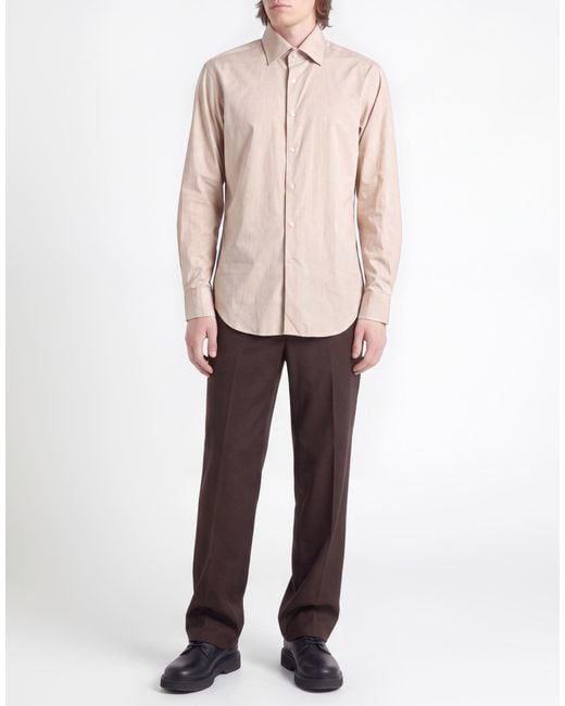 Bagutta Natural Shirt Cotton, Polyamide, Elastane for men