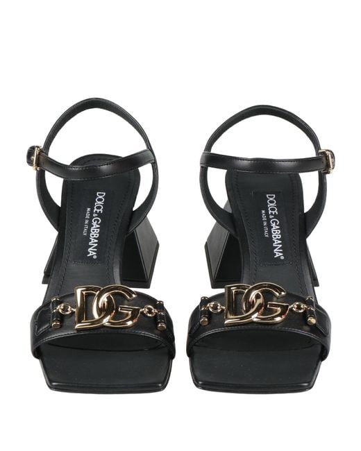 Dolce & Gabbana Black Sandals Polyester, Polyurethane, Elastane