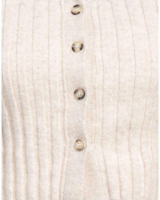 Nanushka White Ivory Cardigan Lambswool, Polyamide, Elastane