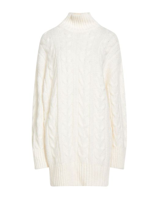 MARCIANO BY GUESS White Turtleneck Acrylic, Polyamide, Alpaca Wool