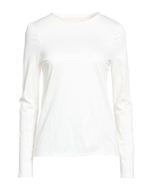 Eleventy White T-Shirt Lyocell, Cotton