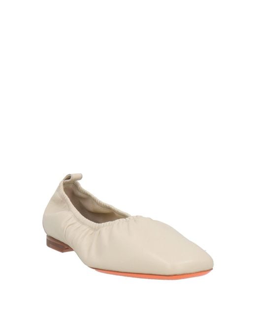 Santoni Natural Ballet Flats