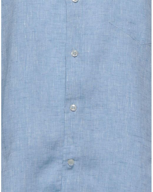 Paul \u0026 Shark Linen Shirt in Sky Blue 