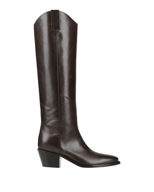 P.A.R.O.S.H. Brown Dark Boot Calfskin
