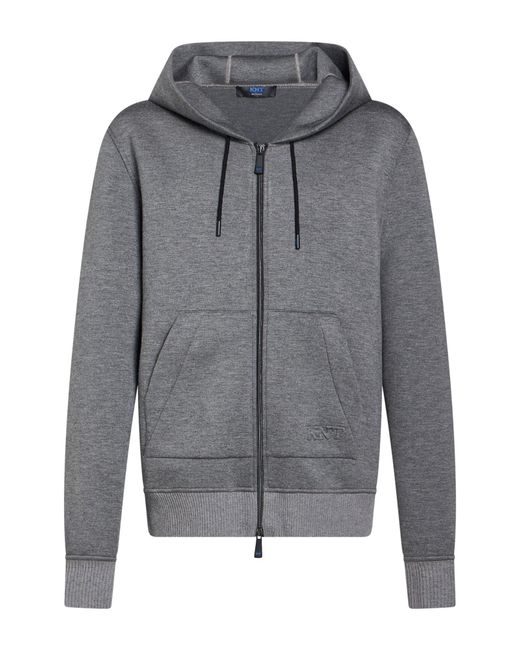 Kiton Gray Knt Sweatshirt Viscose, Elastane, Cotton for men