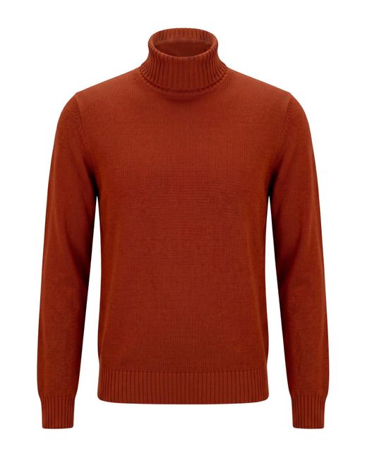 FILIPPO DE LAURENTIIS Red Turtleneck Merino Wool for men