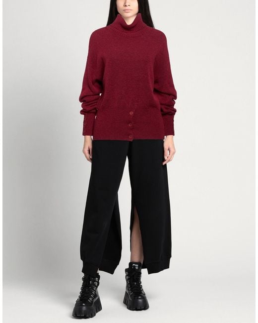 Manila Grace Red Turtleneck Polyamide, Wool, Viscose, Elastane