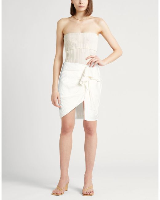 Cult Gaia White Mini Skirt