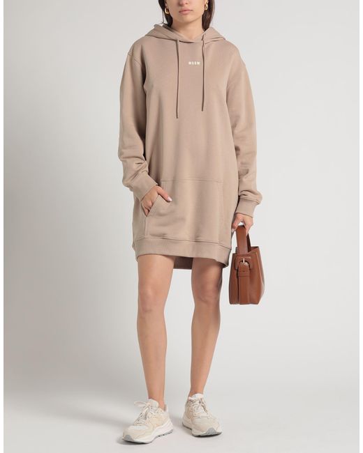 MSGM Natural Mini Dress Cotton