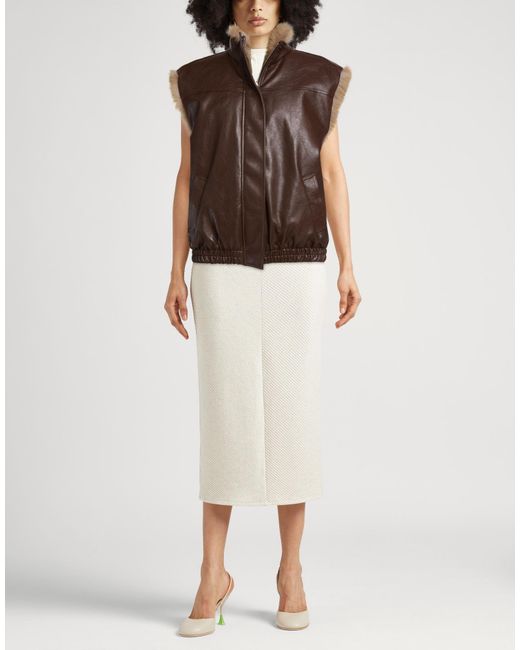 Chompa Sin Mangas MSGM de color Brown