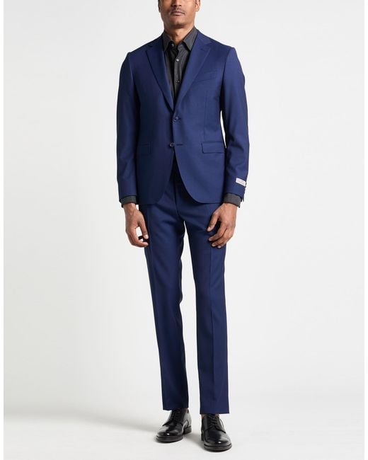 Canali Blue Suit Wool for men