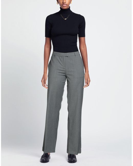 Herskind Gray Pants Polyester, Virgin Wool, Viscose, Elastane, Cotton