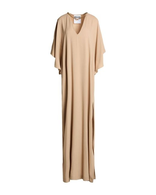 Moschino Natural Maxi Dress Acetate, Viscose