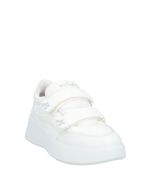 Hogan White Sneakers Textile Fibers, Leather