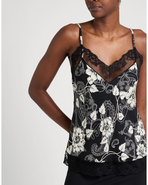 Pinko Black Top Viscose, Polyester, Polyamide