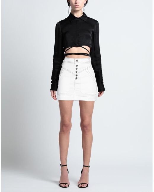 Dondup White Mini Skirt